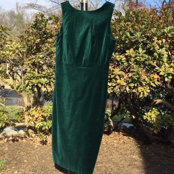 Talbots | Dresses | Talbots Forest Green Velvet Dress | Poshmark
